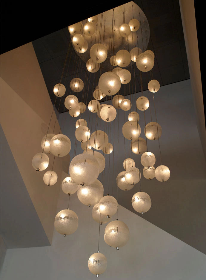 PostKrisi chandelier Suspensions multiples Blanc