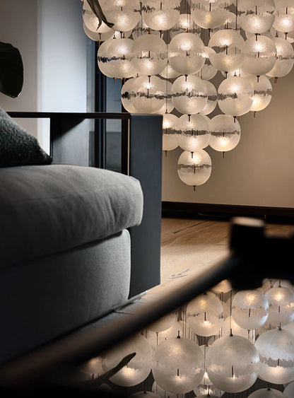 PostKrisi chandelier Suspensions multiples Blanc