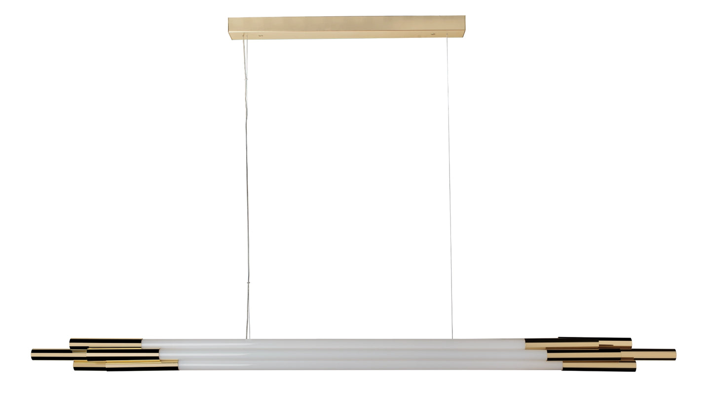 Org Horizontale 160cm Suspensions LED Laiton