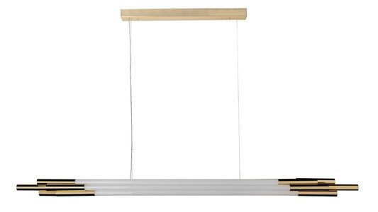 Org Horizontale 160cm Suspensions LED Laiton