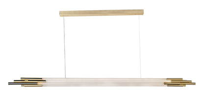 Org Horizontale 200cm Suspensions LED Laiton