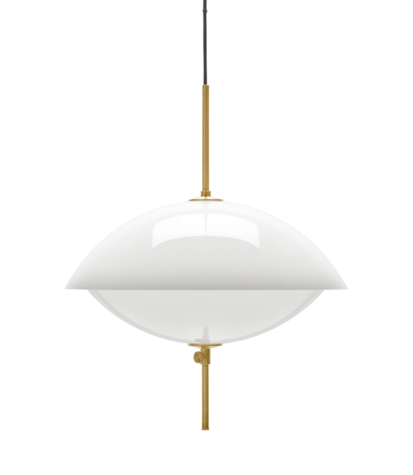 Clam Ø55cm Suspensions Verre opale-Laiton