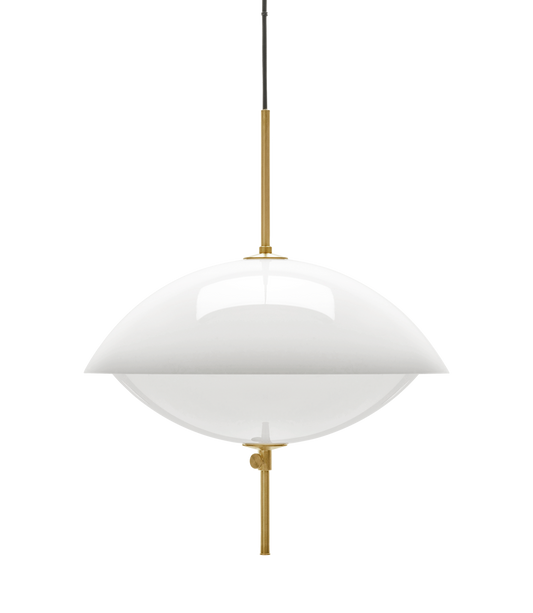 Clam Ø55cm Suspensions Verre opale-Laiton