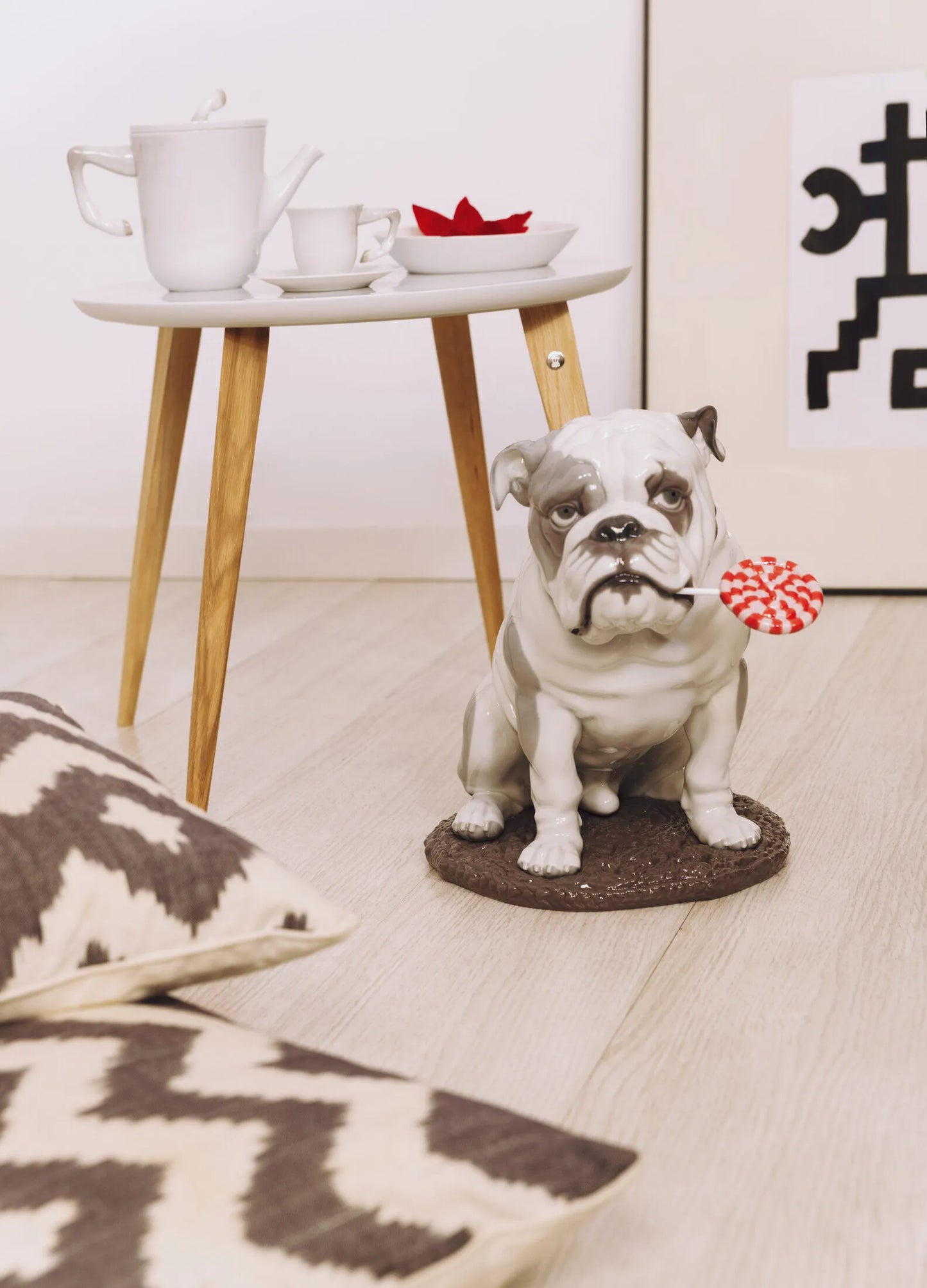 Bulldog Figurines Blanc