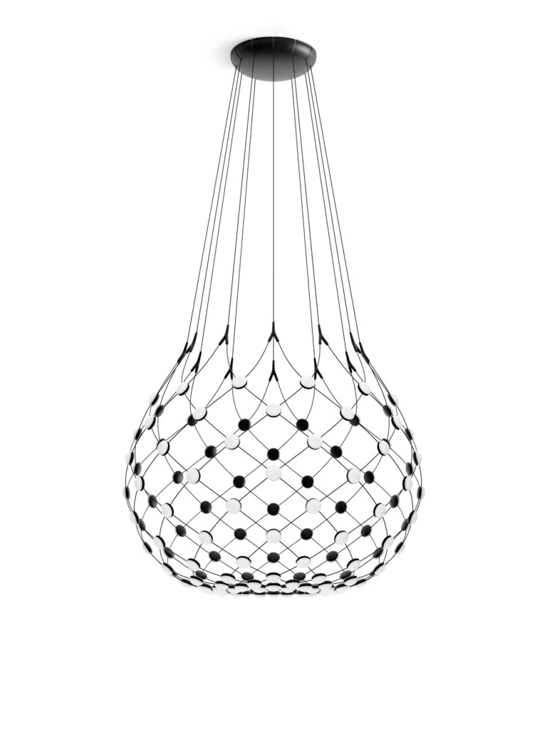 Mesh Wireless Ø 100cm Suspensions LED Noir