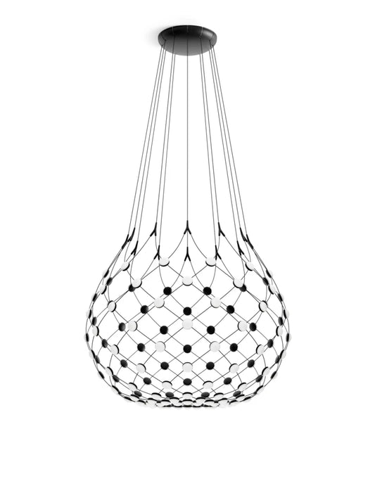 Mesh Wireless Ø 100cm Suspensions LED Noir