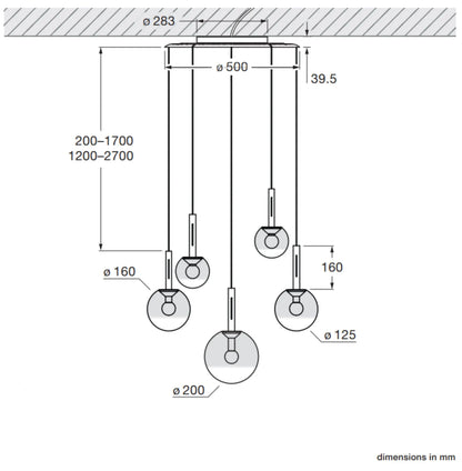 Luna Cloud 5 Suspensions LED