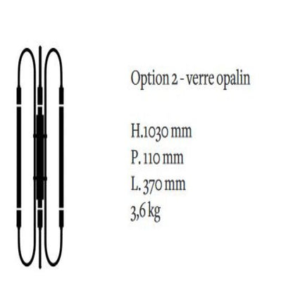 Applique Néon Triple 103cm Appliques Laiton