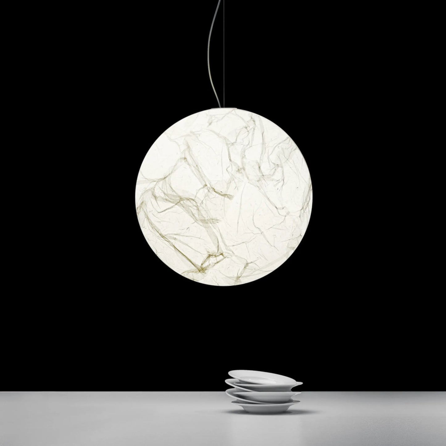 Moon Ø120cm Suspensions Blanc