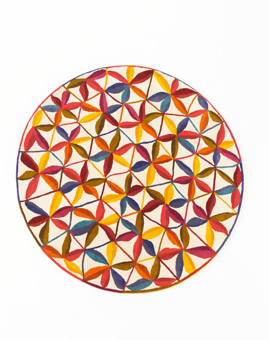 Kala Circular Ø125cm Tapis Multicolore