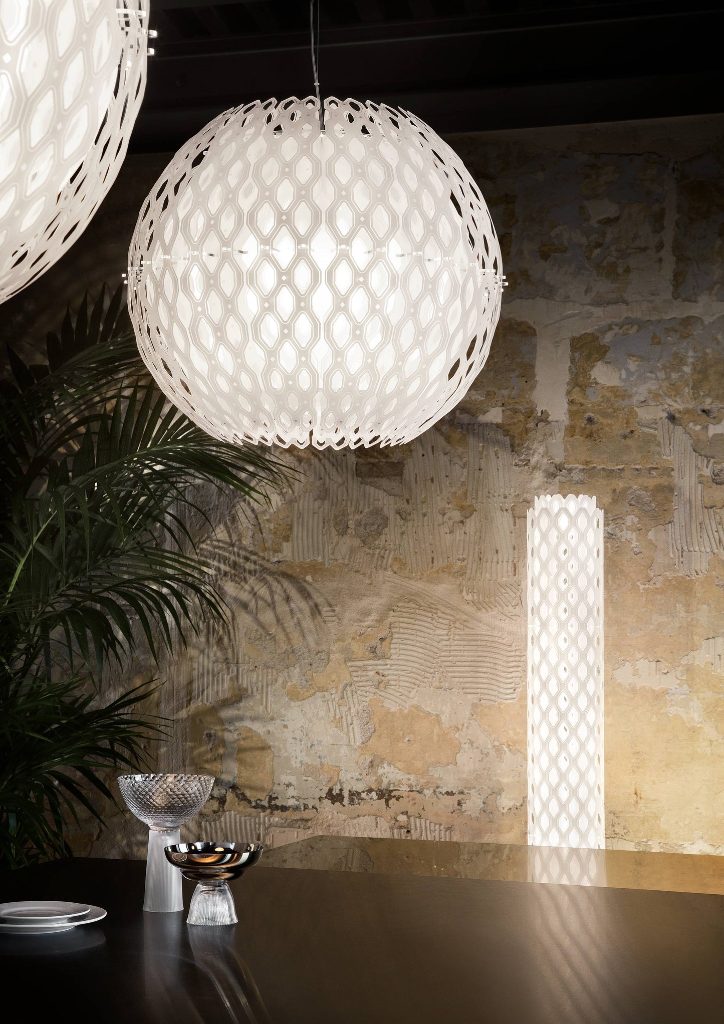 Charlotte Globe Suspensions Blanc