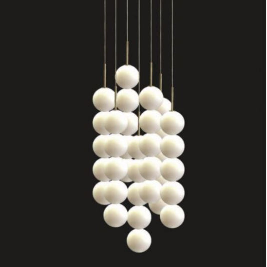 Abacus 7 - 55cm Suspensions LED Blanc