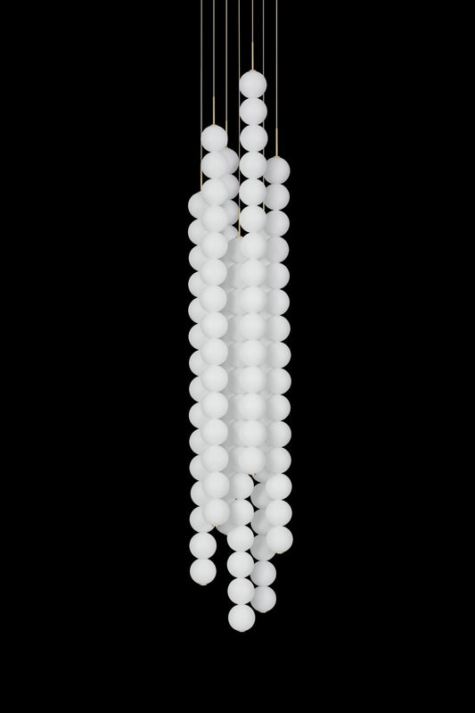 Abacus 7 - 145cm Suspensions LED Blanc