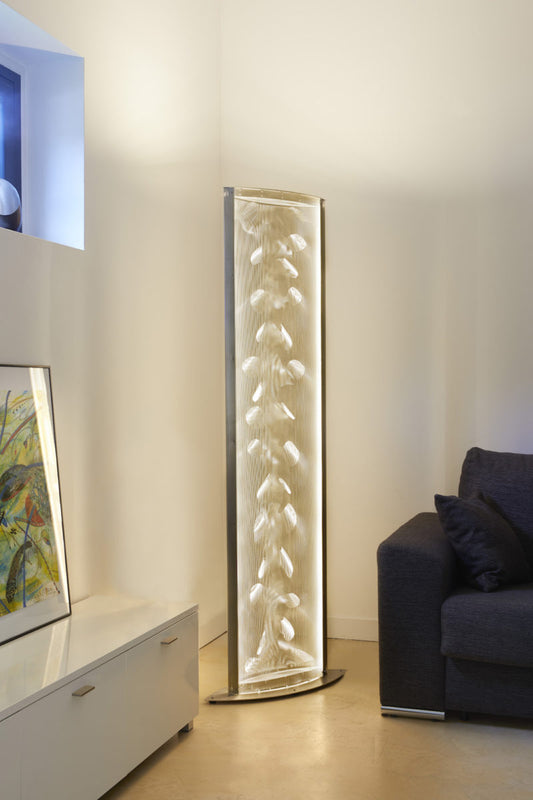 Colonne Aile Lampadaires LED Argent