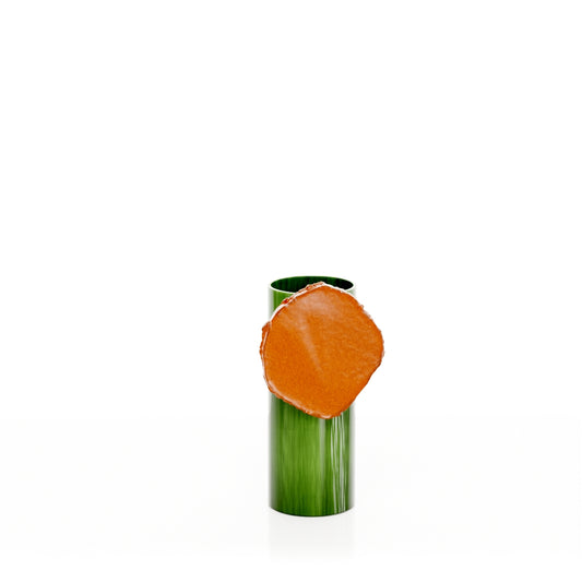 Vase découpage Disque Vert-Orange