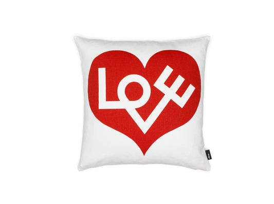 Coussin Graphic Print Love Rouge