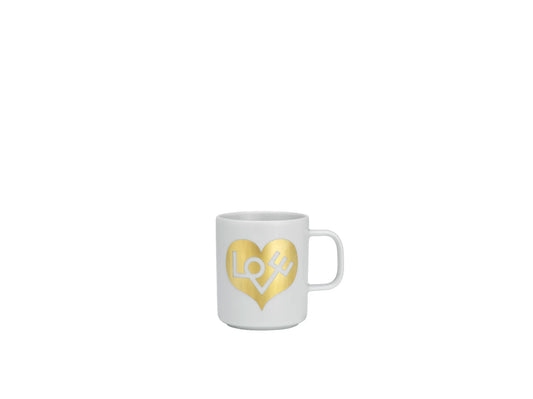 Mug Love Heart Gold