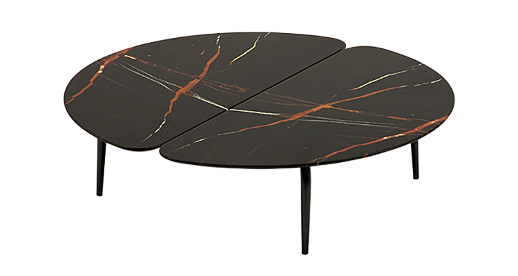 Table basse Graphium Sahara noir 140x60cm