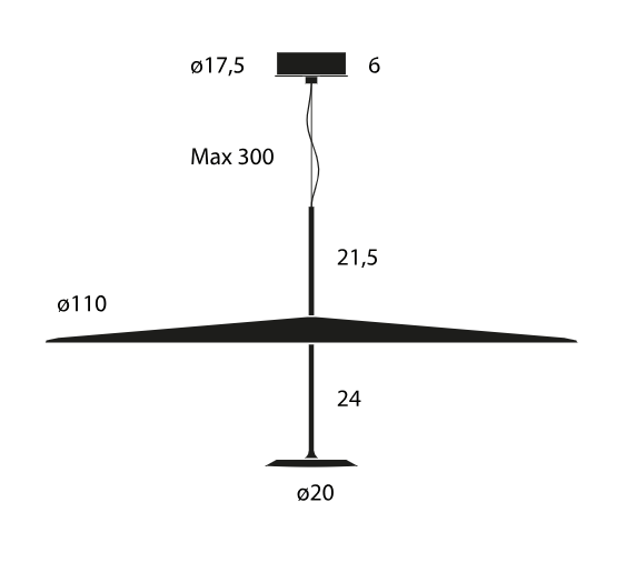 Dot 110cm Suspensions LED