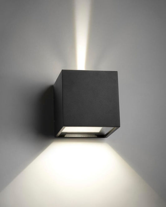 Cube XL Appliques Outdoor LED Noir