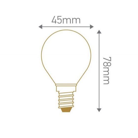 LED 4W E14 sphérique dimmable 300 lumen 2700K mat