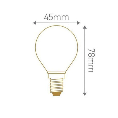 LED 4W E14 sphérique dimmable 260 lumen 2200K ambrée